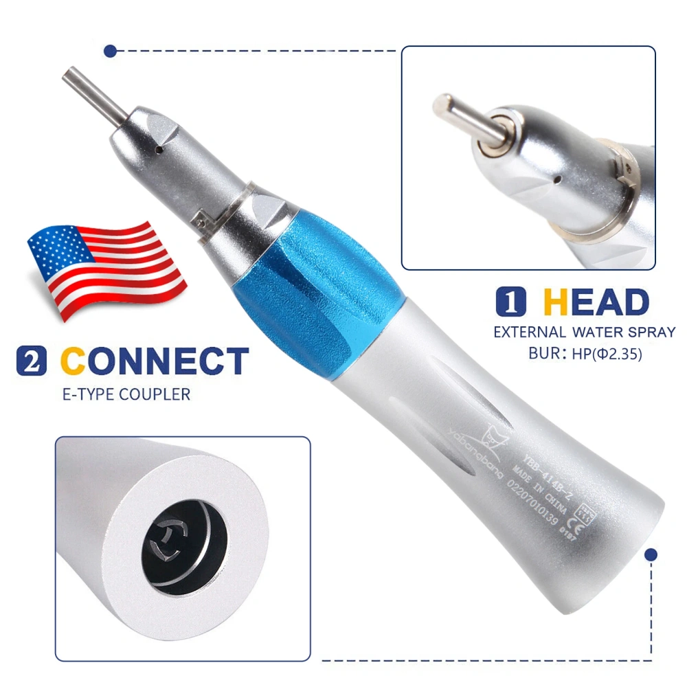 yabangbang Dental Slow Low Speed Push button Contra Angle/ Latch contra angle Handpiece/ Straight Handpiece/ air Motor 2/4Hole