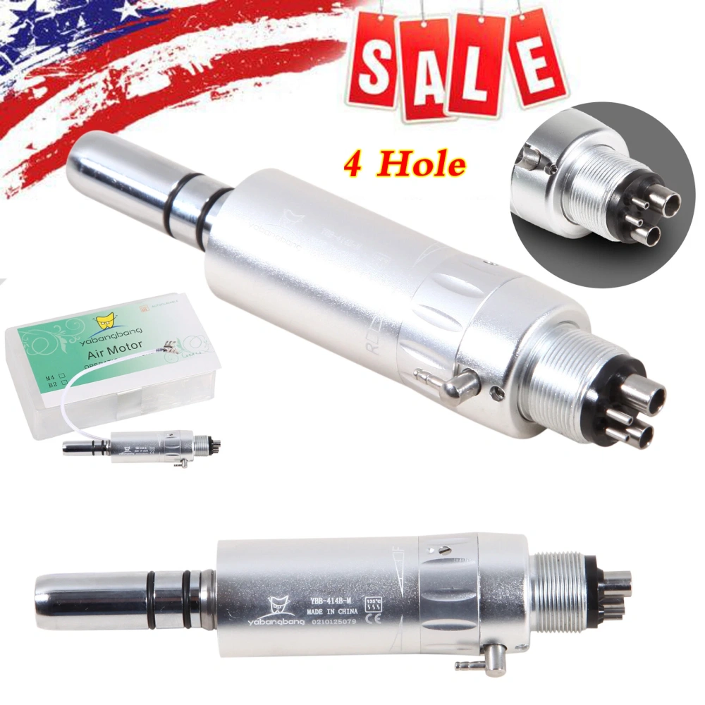 yabangbang Dental Slow Low Speed Push button Contra Angle/ Latch contra angle Handpiece/ Straight Handpiece/ air Motor 2/4Hole