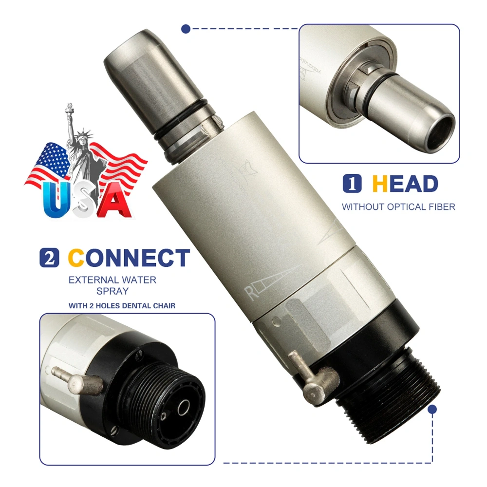 NSK Style Dental Slow Low Speed Push button Contra Angle Handpiece( 2.35MM/1.6MM)/ Straight Handpiece/ air Motor 2/4Hole