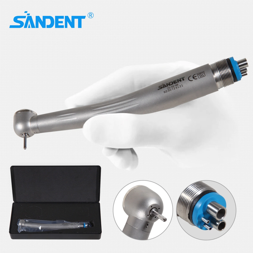10* Ceramic Rotor SANDENT Dental High Speed Handpiece Push Button Single Spray 4Holes CK from superdeal369