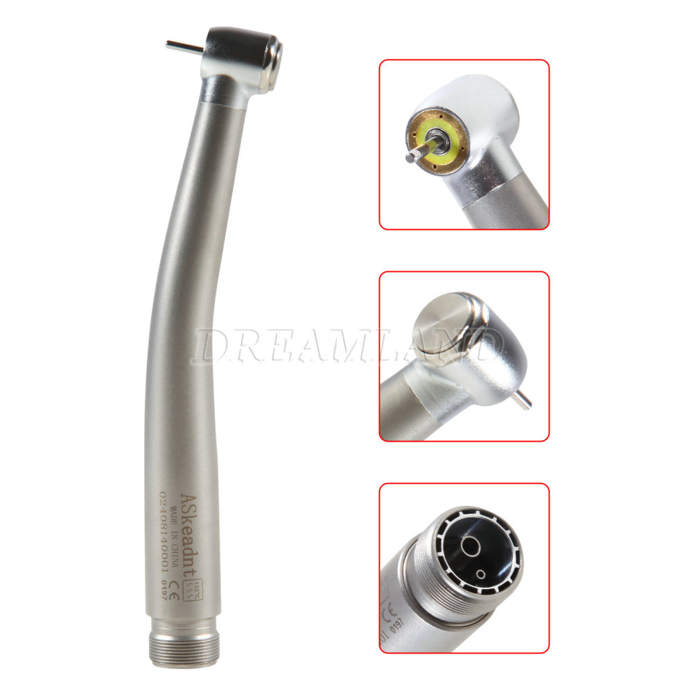 Dental LED E-generator Shadowless O-ring lamp High Speed Handpiece 4/ 2Holes standard head