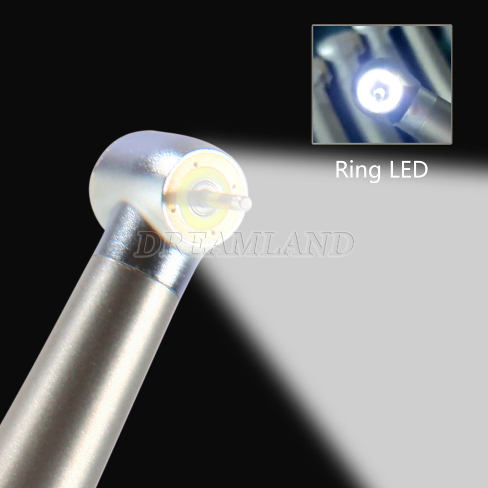 NSK Style Dental Ring LED High Speed Handpiece Shadowless E-Generator Turbine 4/ 2Holes standard head