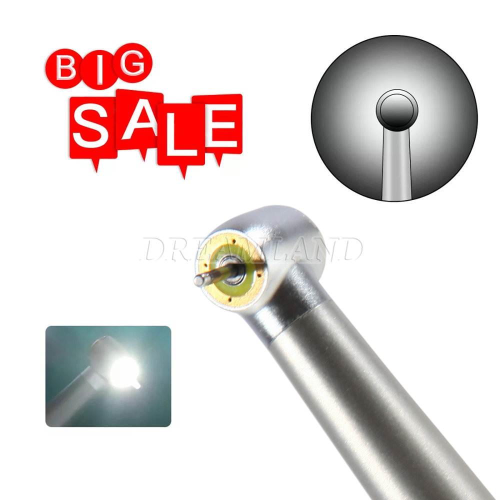NSK Style Dental Ring LED High Speed Handpiece Shadowless E-Generator Turbine 4/ 2Holes standard head