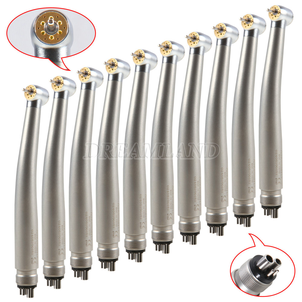 Dental LED E-generator Shadowless Ring 6 Lamp High Speed Handpiece 4/ 2Holes standard head