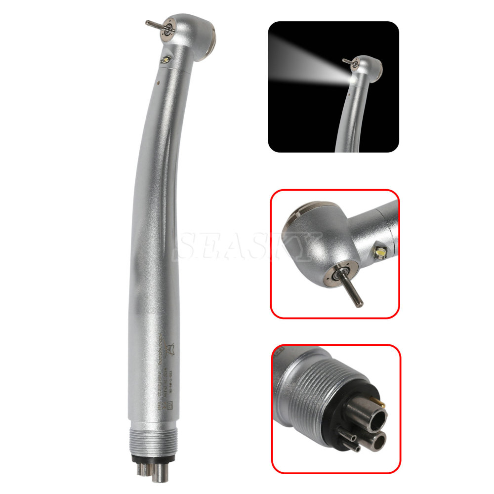 Dental LED Fiber Optic Turbine Handpiece Push button Triple Spray 6Hole Standard/Big Head