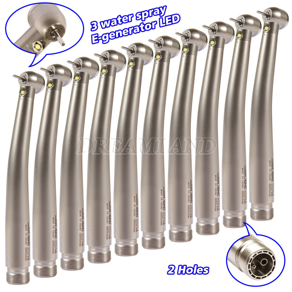 NSK Style Dental Fiber Optic LED E-generator high speed handpiece 4 Hole/ 2Hole Turbine closed rotor