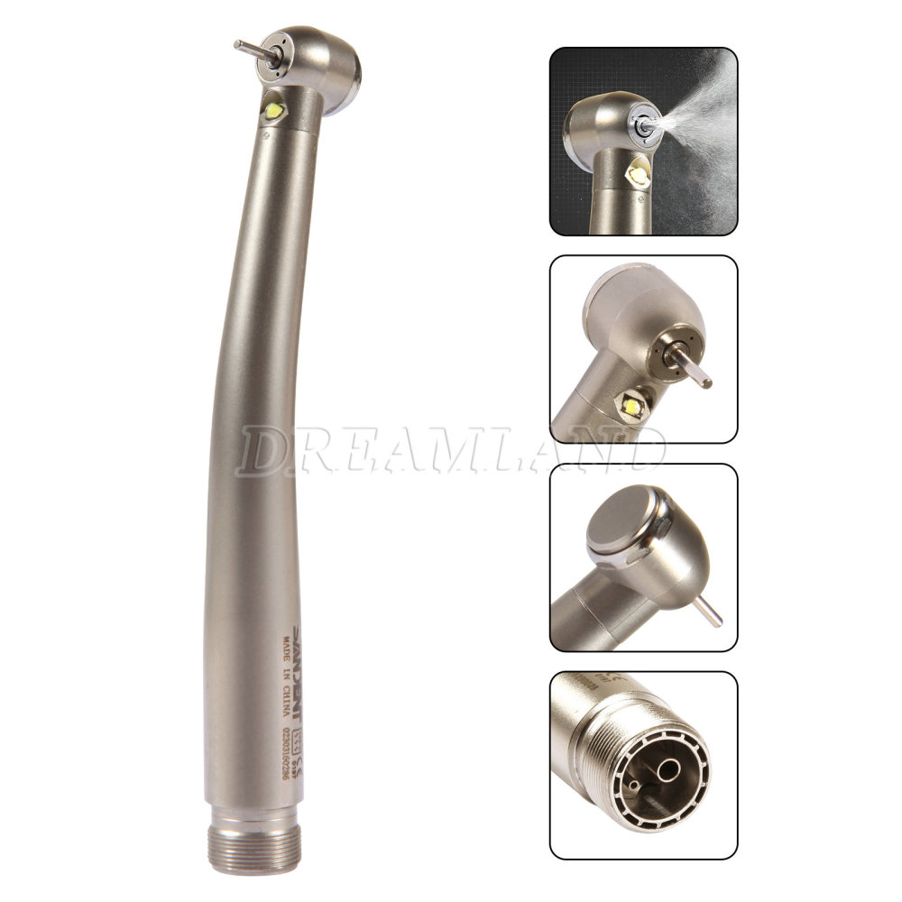 NSK Style Dental Fiber Optic LED E-generator high speed handpiece 4 Hole/ 2Hole Turbine closed rotor