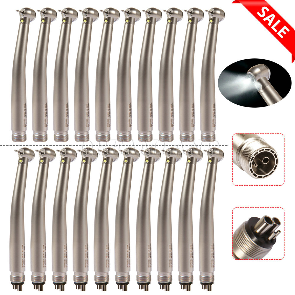NSK Style Dental Fiber Optic LED E-generator high speed handpiece 4 Hole/ 2Hole Turbine closed rotor