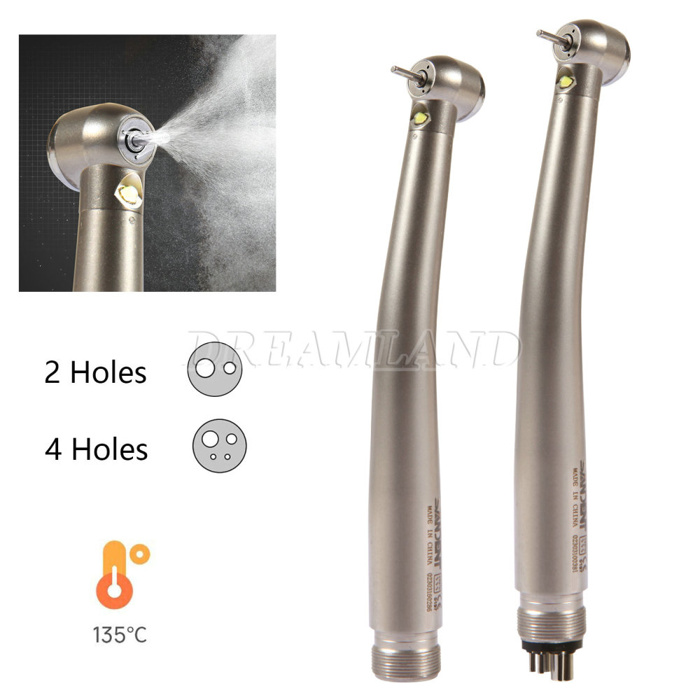 NSK Style Dental Fiber Optic LED E-generator high speed handpiece 4 Hole/ 2Hole Turbine closed rotor