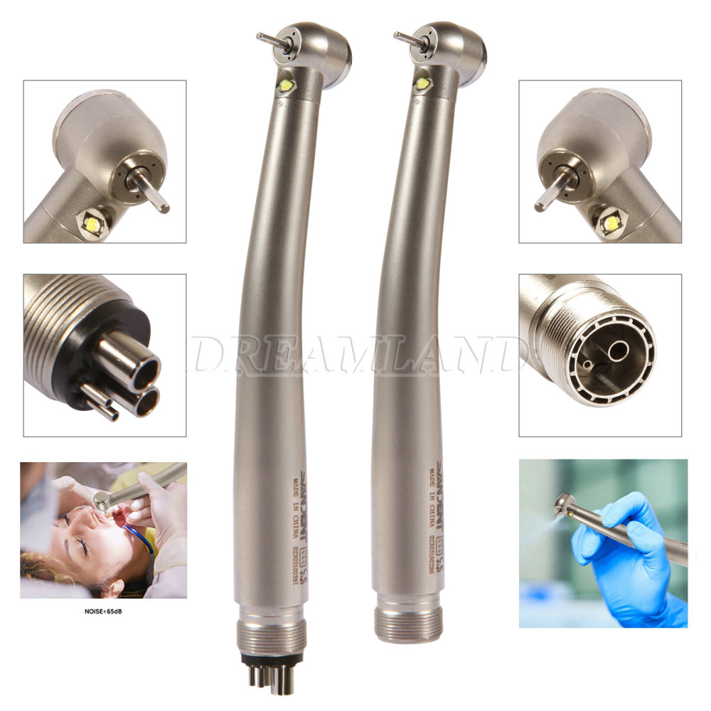 NSK Style Dental Fiber Optic LED E-generator high speed handpiece 4 Hole/ 2Hole Turbine closed rotor