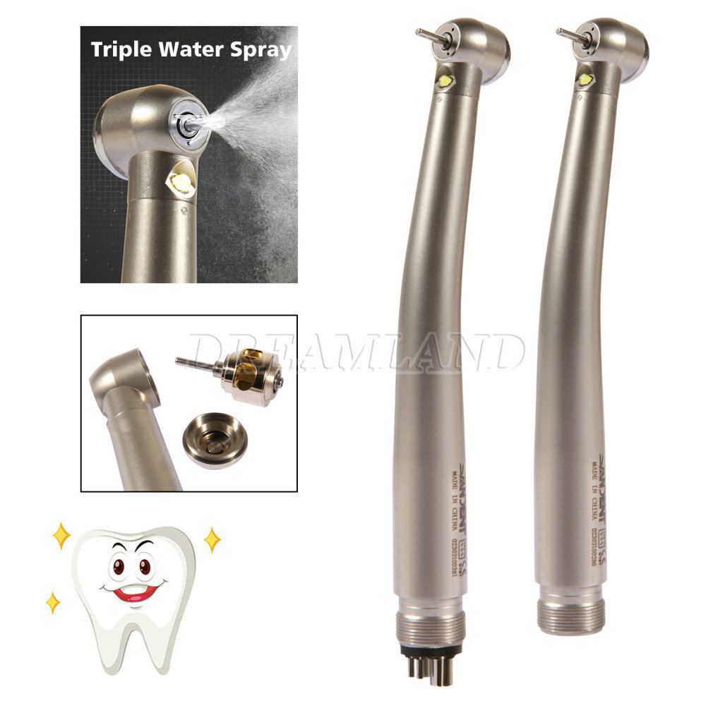 NSK Style Dental Fiber Optic LED E-generator high speed handpiece 4 Hole/ 2Hole Turbine closed rotor
