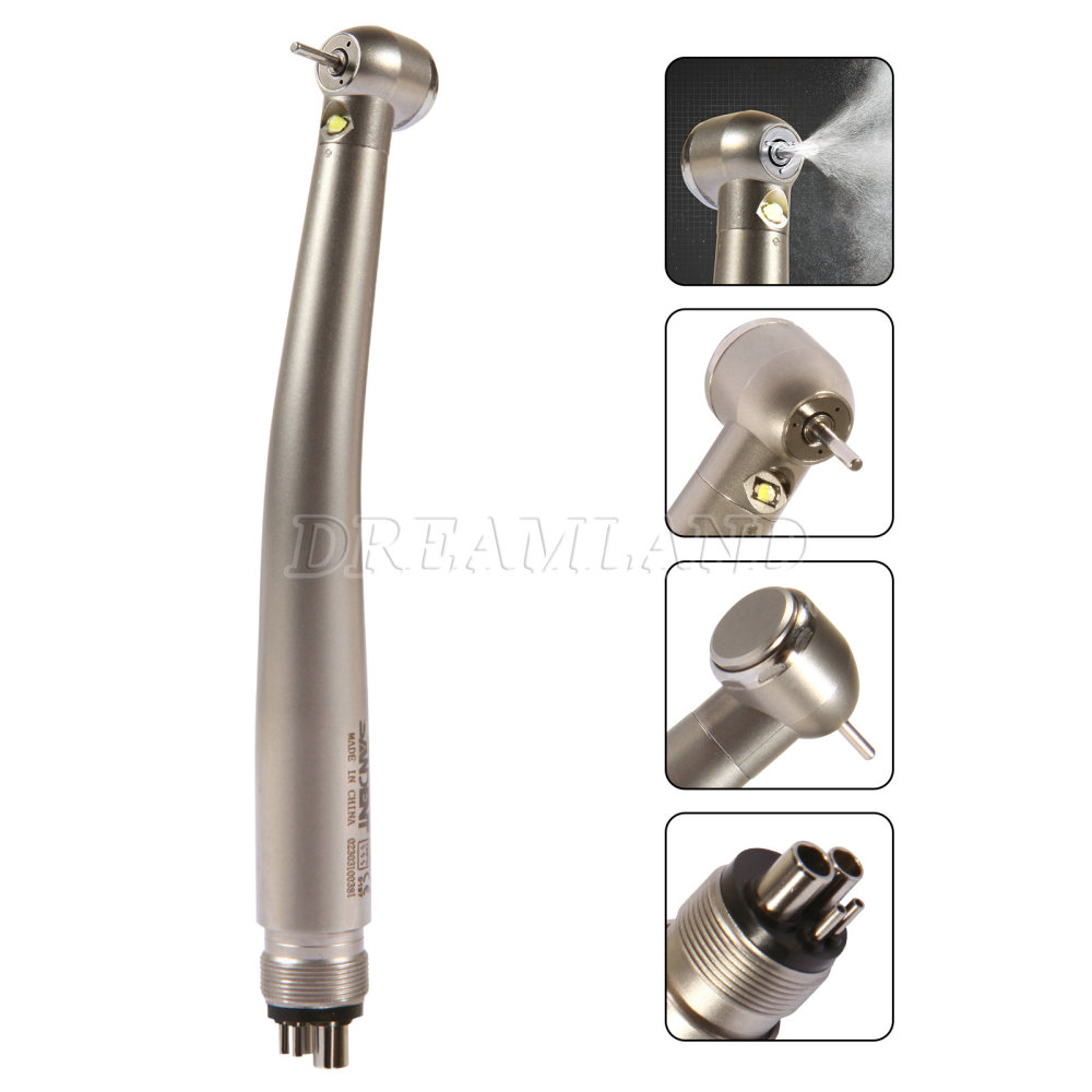 NSK Style Dental Fiber Optic LED E-generator high speed handpiece 4 Hole/ 2Hole Turbine closed rotor