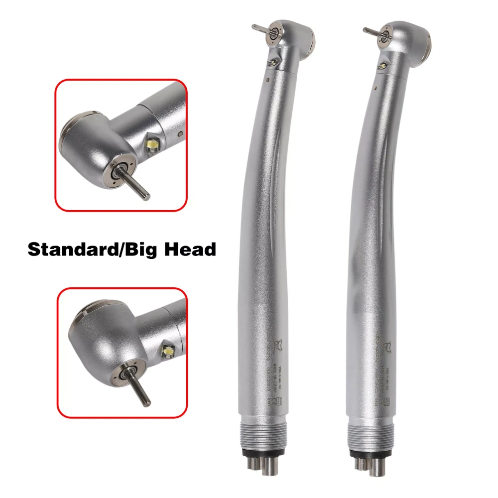 Dental LED Fiber Optic Turbine Handpiece Push button Triple Spray 6Hole Standard/Big Head