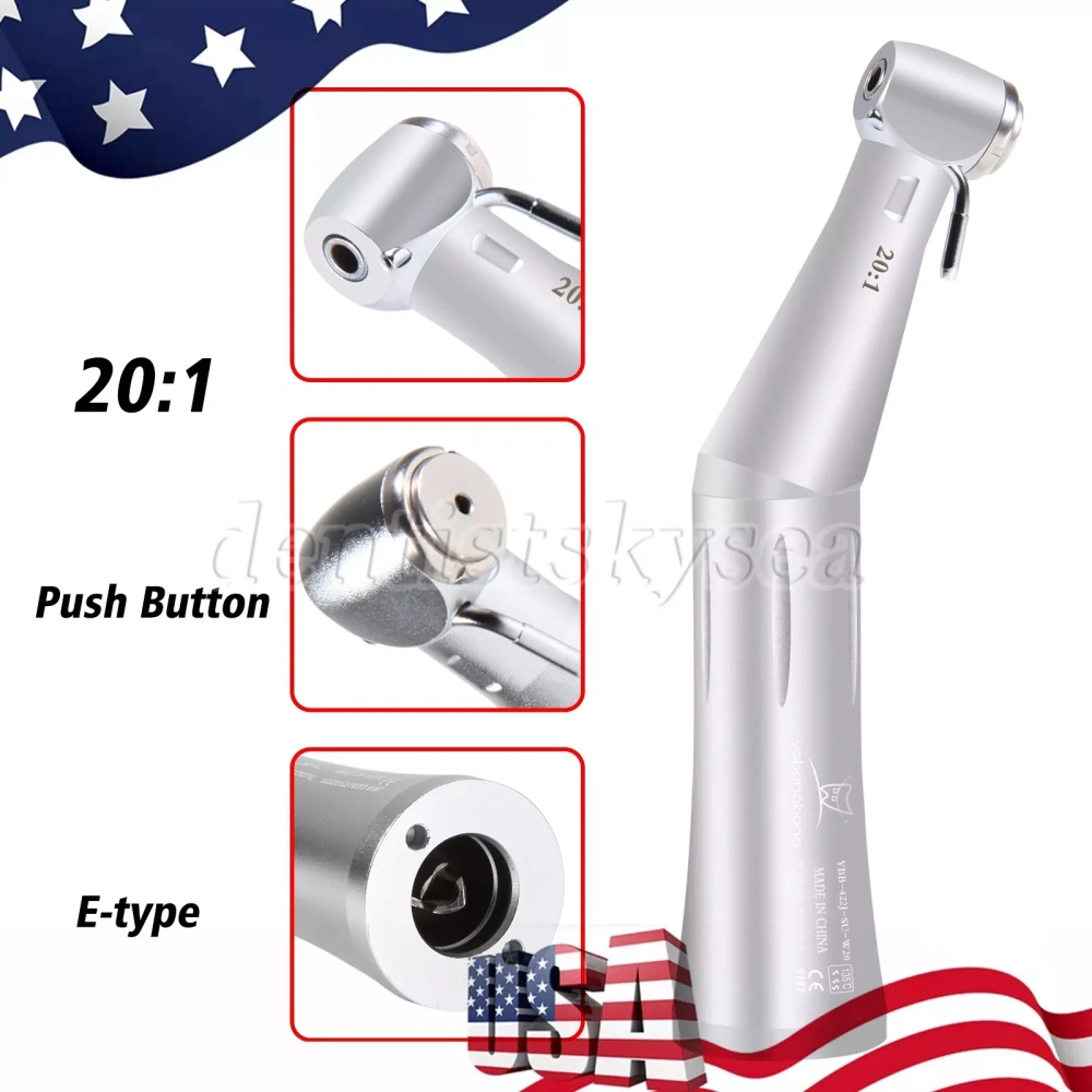 NSK Style Dental 20:1 Reduction Implant Fiber Optic Contra Angle Handpiece NY