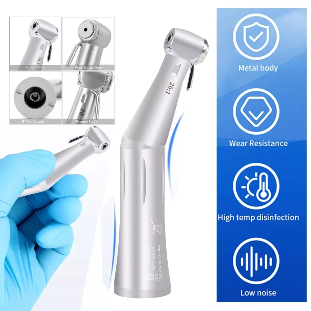 NSK Style Dental 20:1 Reduction Implant Fiber Optic Contra Angle Handpiece NY