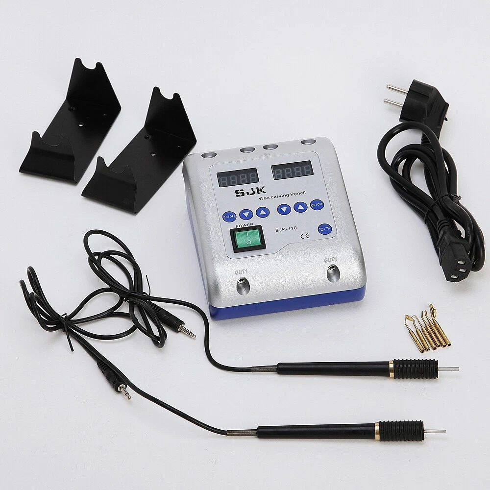 Dental Lab  Electric Waxer Machine 2 Knife Pen + 6 Tips Wax Carving Heating Pencil