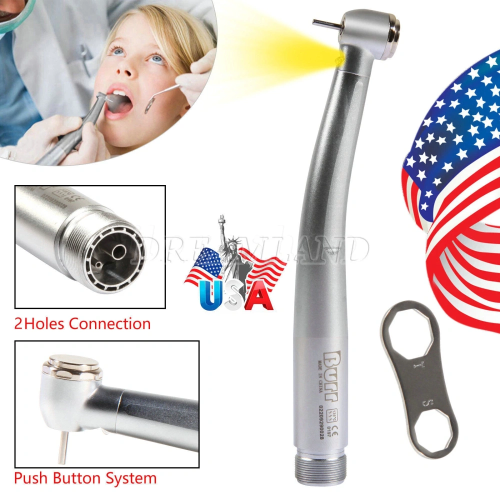 NSK Style Dental Fiber Optic LED E-generator high speed handpiece 4 HOLE/2HOLE BURR