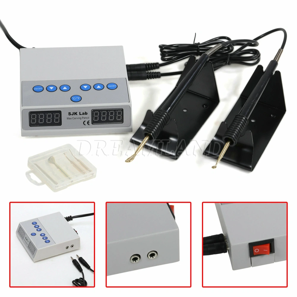 Dental Lab  Electric Waxer Machine 2 Knife Pen + 6 Tips Wax Carving Heating Pencil