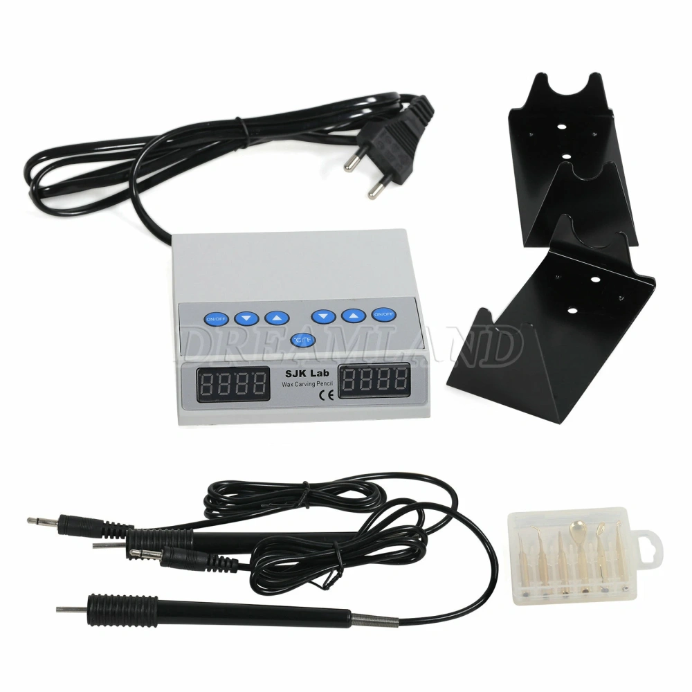 Dental Lab  Electric Waxer Machine 2 Knife Pen + 6 Tips Wax Carving Heating Pencil