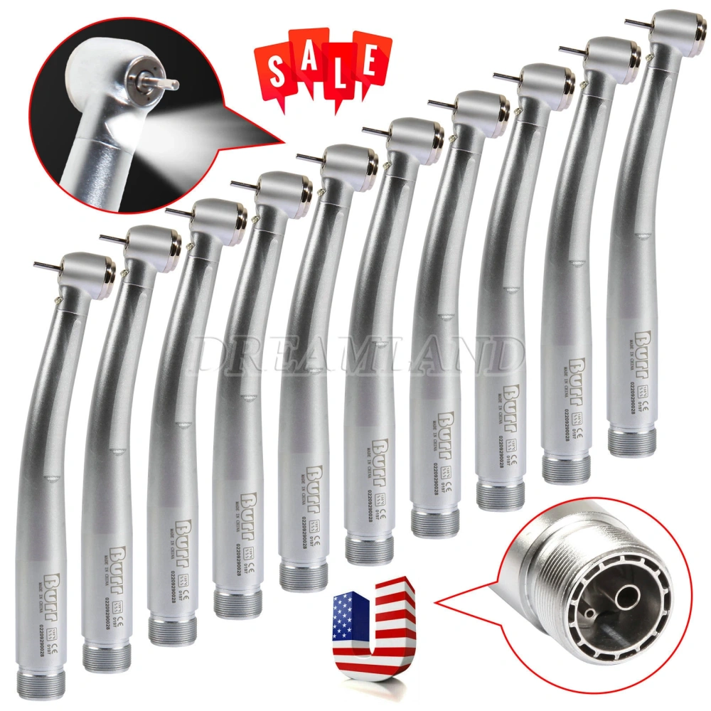 NSK Style Dental Fiber Optic LED E-generator high speed handpiece 4 HOLE/2HOLE BURR