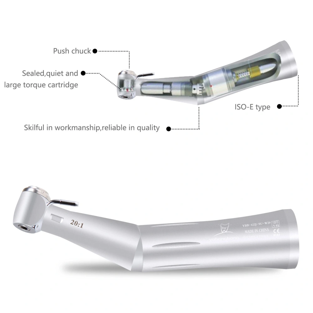 NSK Style Dental 20:1 Reduction Implant Fiber Optic Contra Angle Handpiece NY