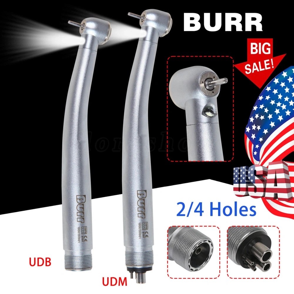NSK Style Dental Fiber Optic LED E-generator high speed handpiece 4 HOLE/2HOLE BURR