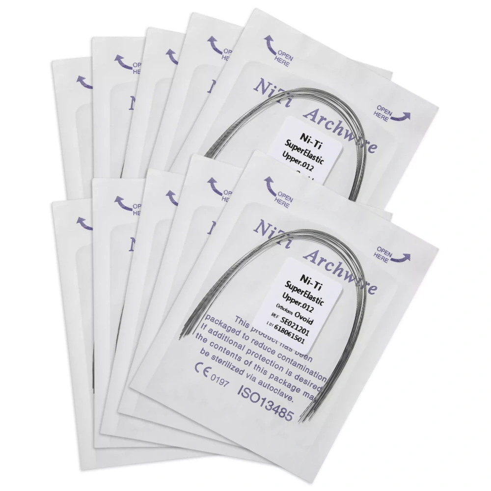 Dental Orthodontic Super Elastic Niti Round Arch Wire Ovoid Form