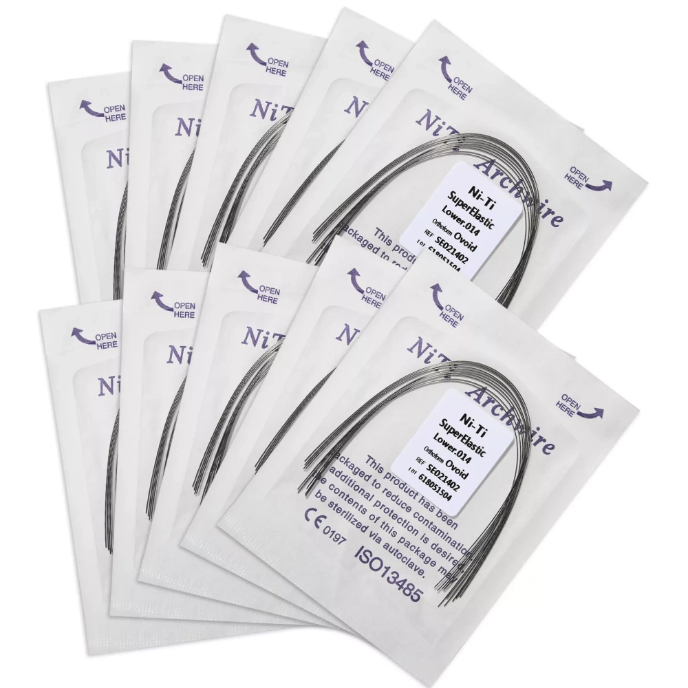 Dental Orthodontic Super Elastic Niti Round Arch Wire Ovoid Form