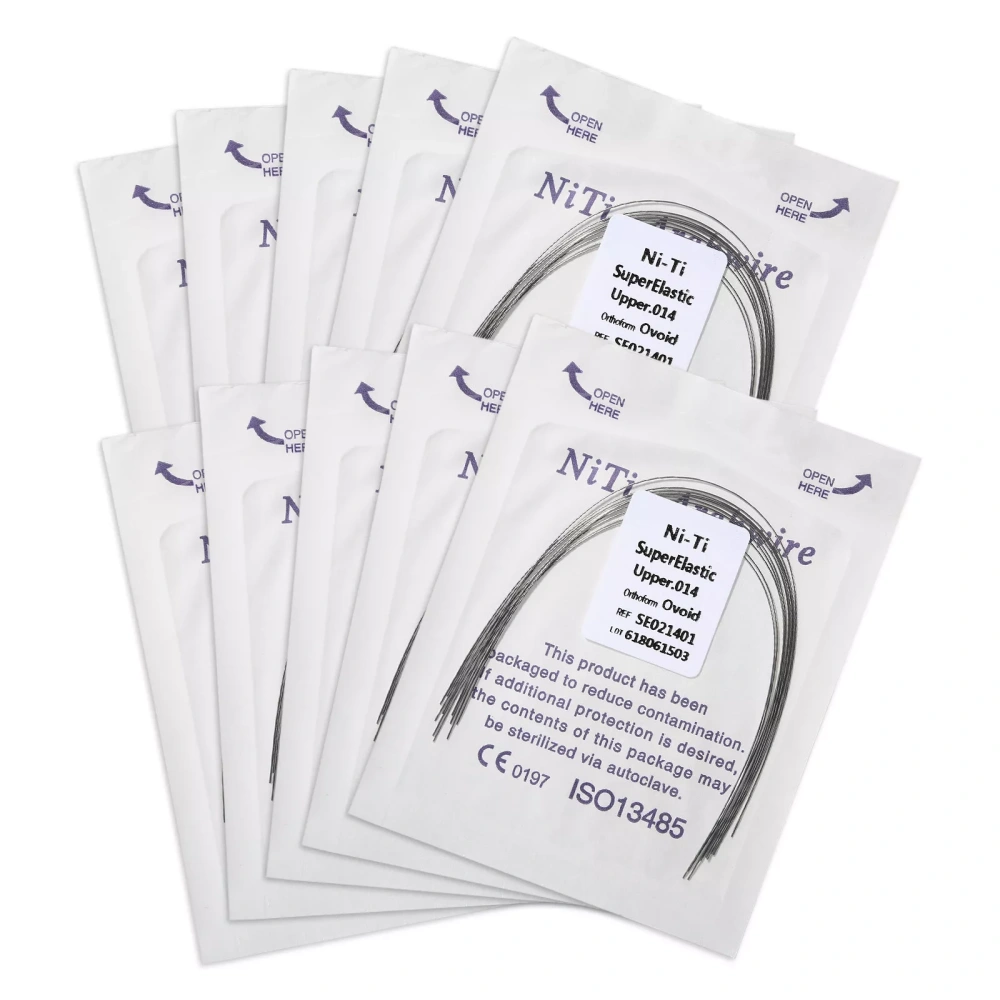 Dental Orthodontic Super Elastic Niti Round Arch Wire Ovoid Form
