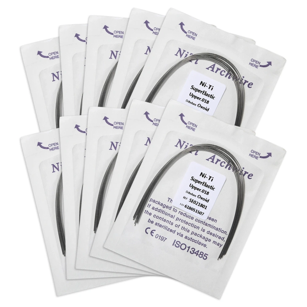 Dental Orthodontic Super Elastic Niti Round Arch Wire Ovoid Form
