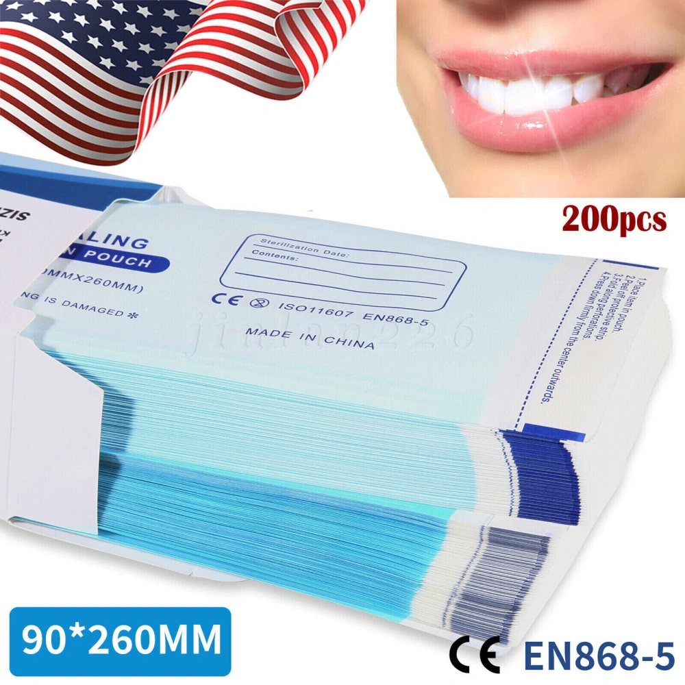3.5" X 10" Self Sterilization Pouches Autoclave Pouch, Sterilizer Bags Dental US
