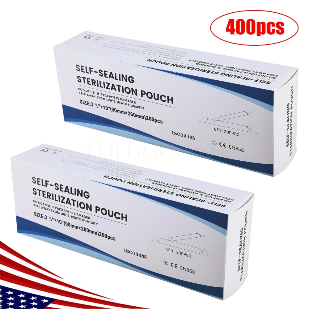 3.5" X 10" Self Sterilization Pouches Autoclave Pouch, Sterilizer Bags Dental US