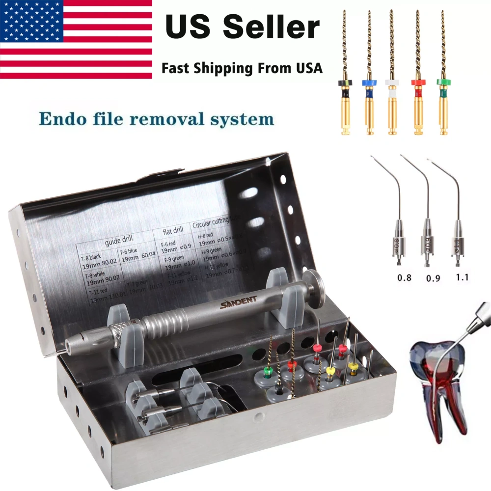 Dental Broken File Extractor Endodontic File Removal System Kits Endo Root Canal