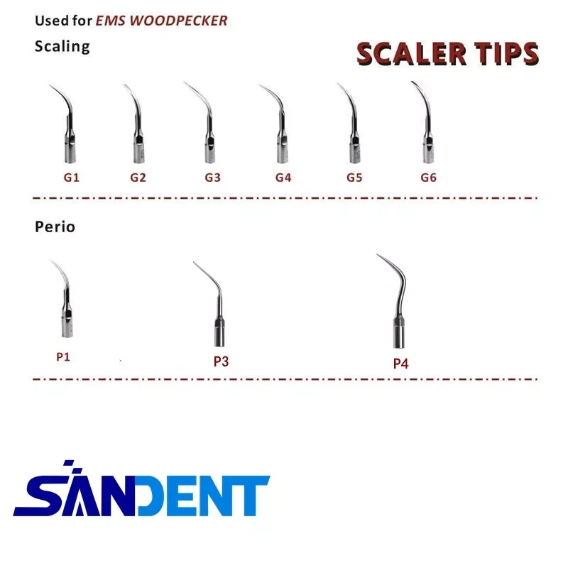 Dental Ultrasonic Piezo Scaler Tips (Scaling+ Endo+Perio) fit EMS WOODPECKER /DTE SATELEC