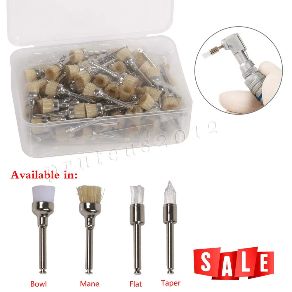 100PCS/Pack Dental Polishing Prophy Cup Brush Tooth Polisher Brushes