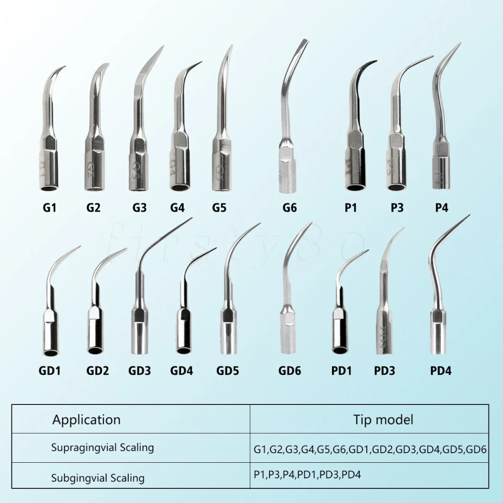 Dental Ultrasonic Piezo Scaler Tips (Scaling+ Endo+Perio) fit EMS WOODPECKER /DTE SATELEC