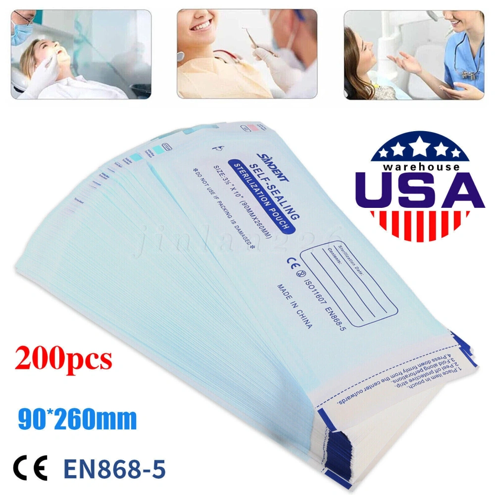 3.5" X 10" Self Sterilization Pouches Autoclave Pouch, Sterilizer Bags Dental US