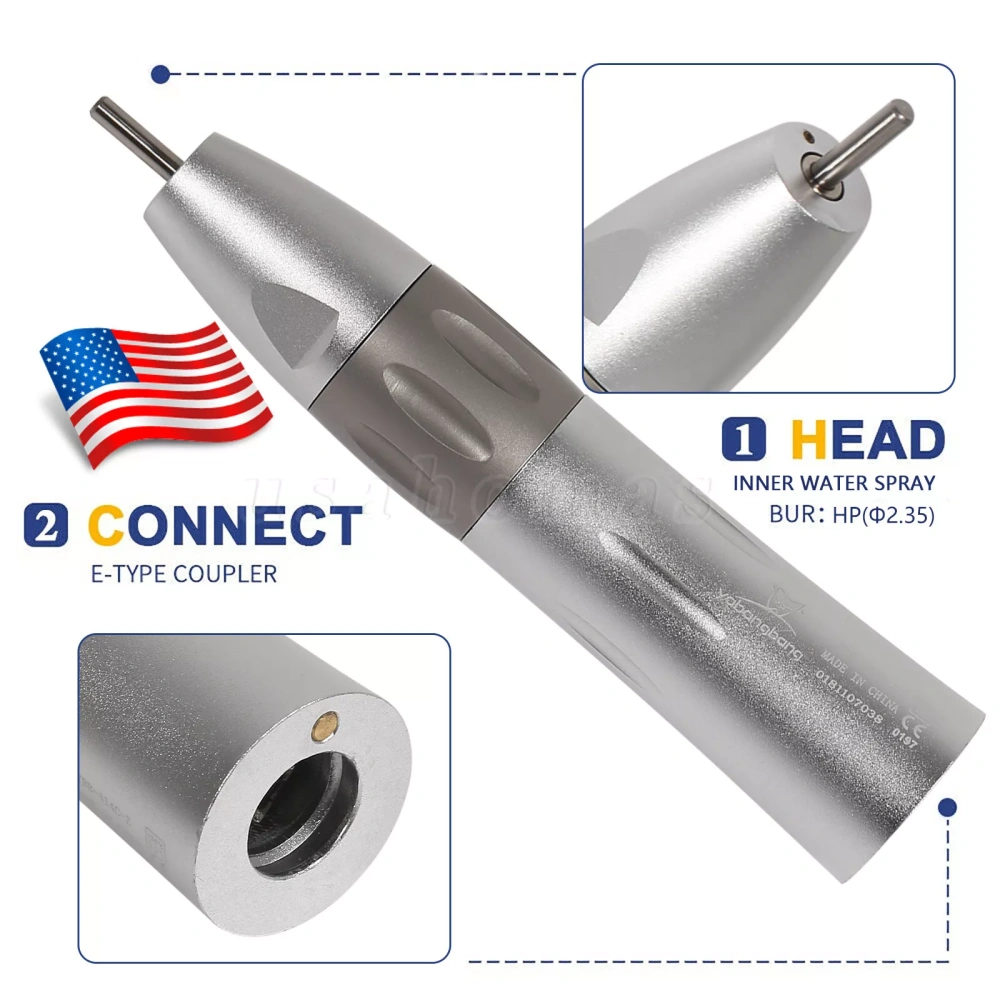 Dental Slow Speed Handpiece Inner Water Contra Angle/ Straight/ Air Motor 4-Hole