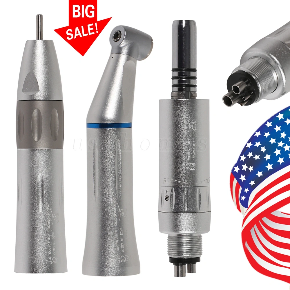 Dental Slow Speed Handpiece Inner Water Contra Angle/ Straight/ Air Motor 4-Hole