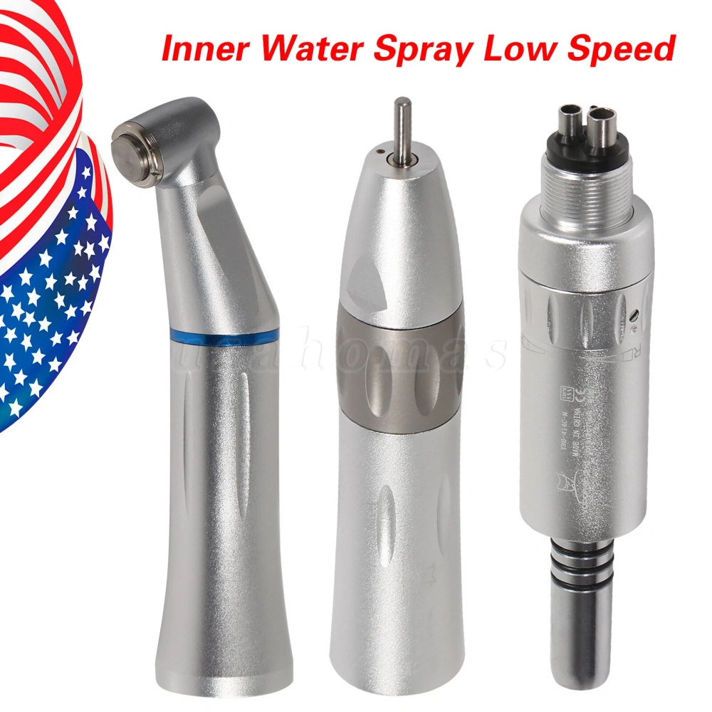 Dental Slow Speed Handpiece Inner Water Contra Angle/ Straight/ Air Motor 4-Hole
