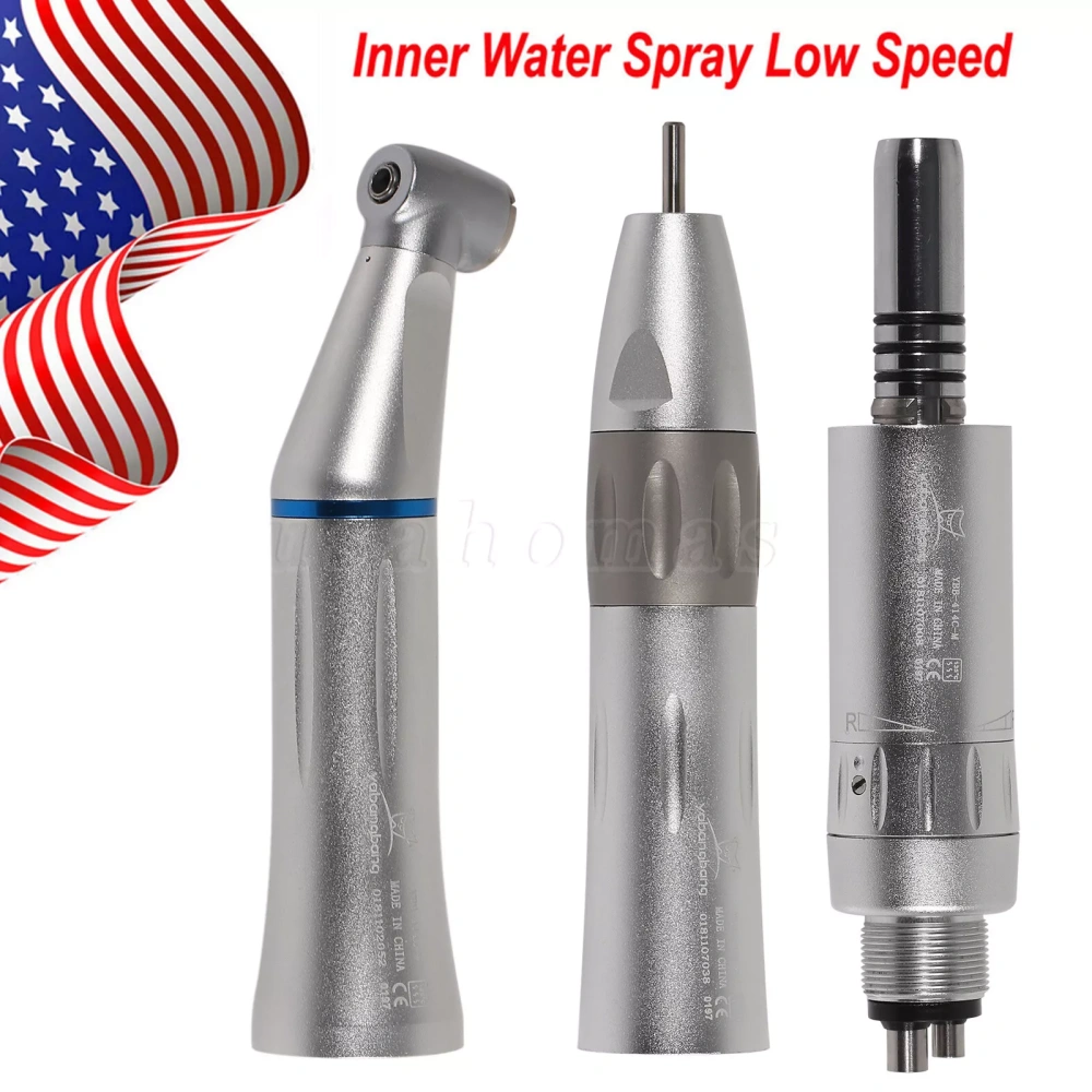 Dental Slow Speed Handpiece Inner Water Contra Angle/ Straight/ Air Motor 4-Hole