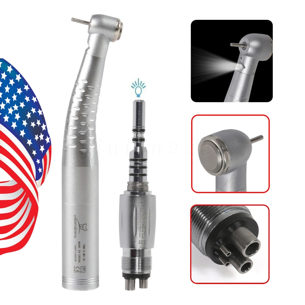 YABANGBANG Dental Fiber Optic LED High Speed Handpiece /+LED Quick Coupler 4H/6H
