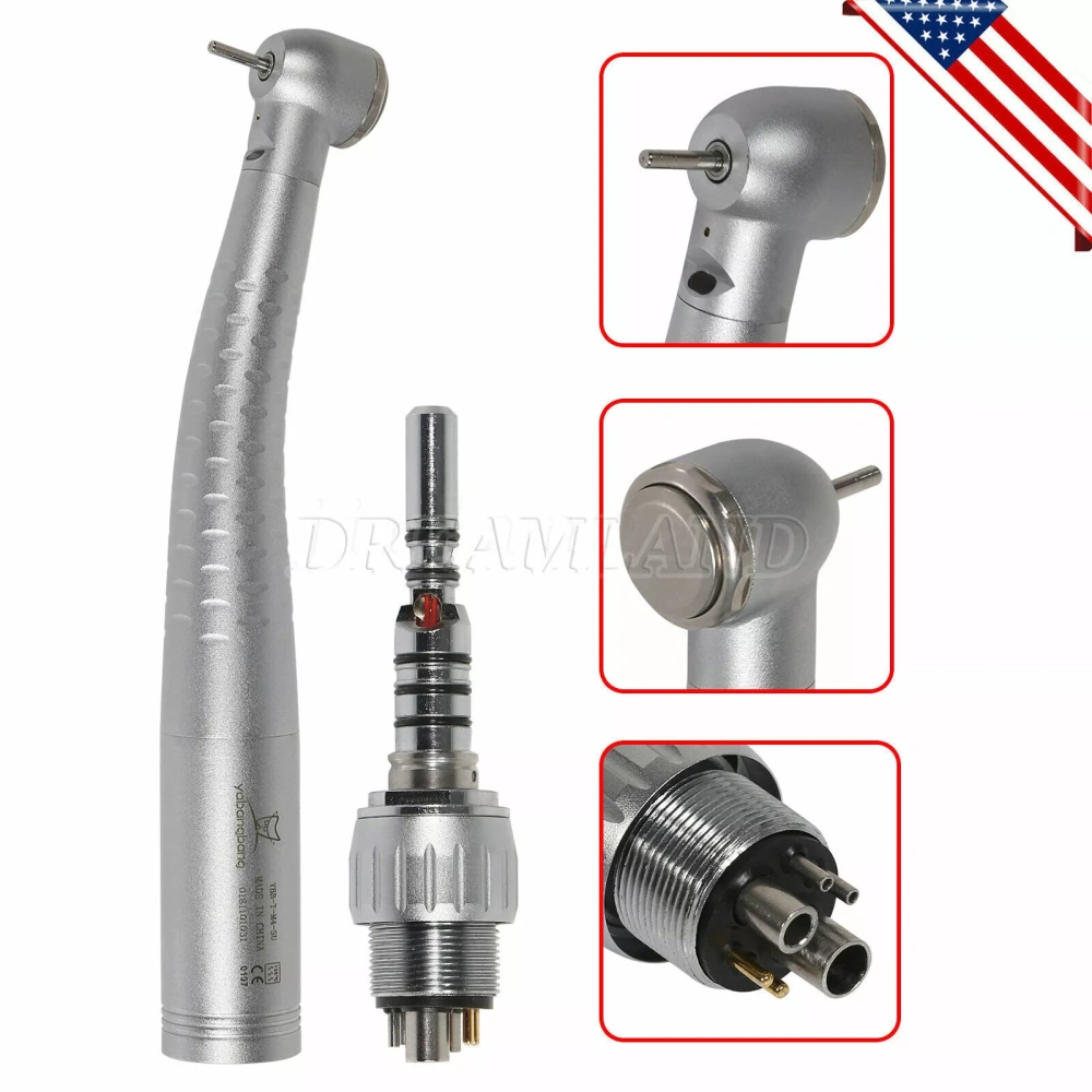 YABANGBANG Dental Fiber Optic LED High Speed Handpiece /+LED Quick Coupler 4H/6H
