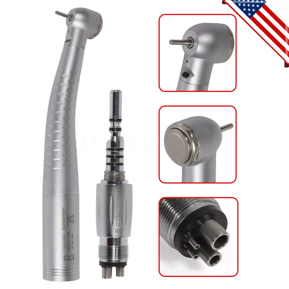 YABANGBANG Dental Fiber Optic LED High Speed Handpiece /+LED Quick Coupler 4H/6H