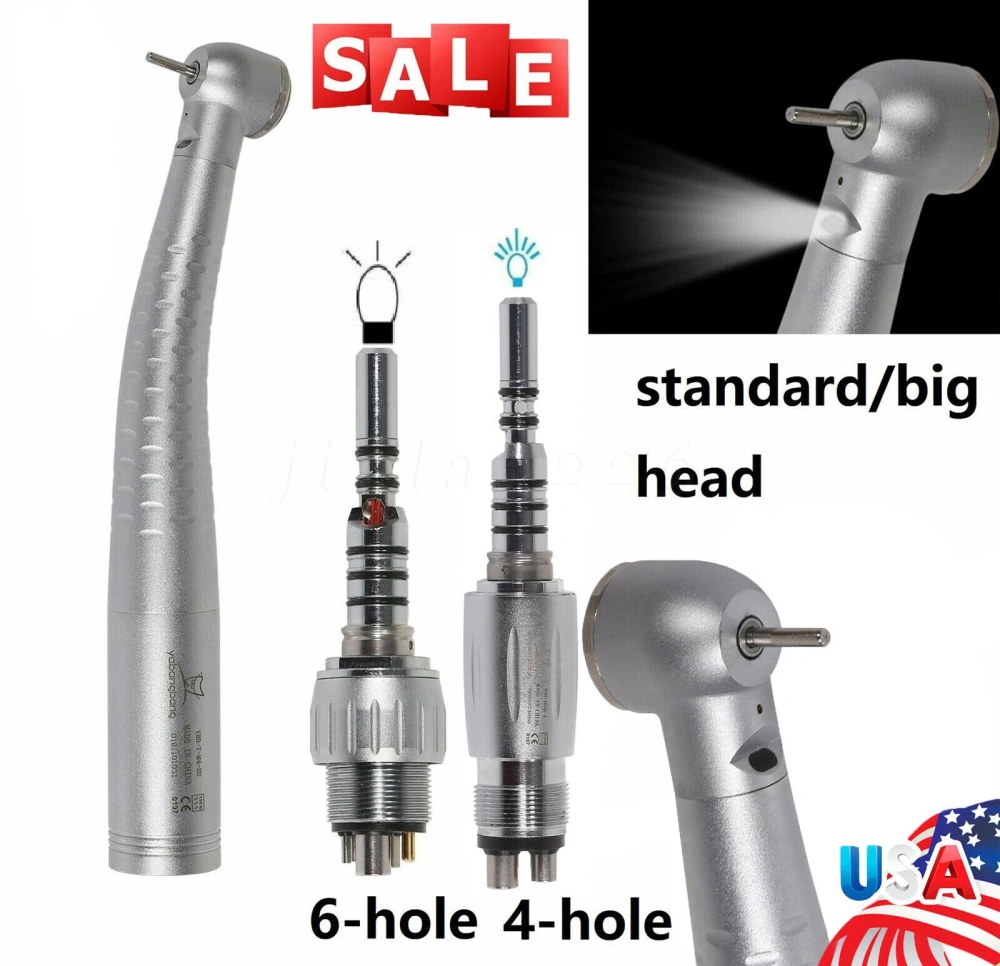 YABANGBANG Dental Fiber Optic LED High Speed Handpiece /+LED Quick Coupler 4H/6H