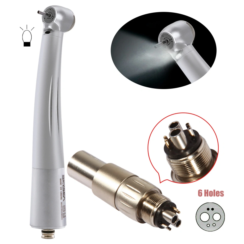 KaVo Style Dental Fiber Optic Turbine Handpiece /6-Hole LED Quick Coupler 360°