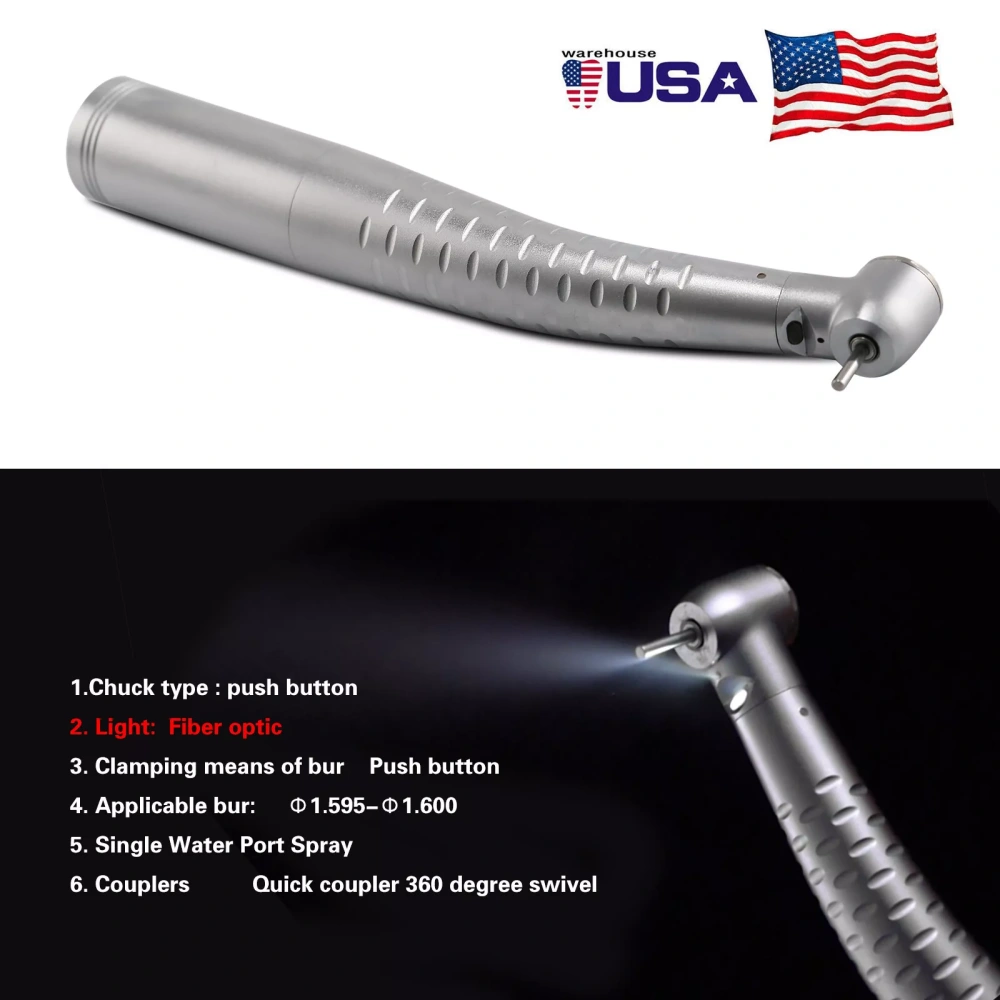 Dental Fiber Optic LED Handpiece High Speed fit KAVO TYPE Quick Coupler 4/6Hole