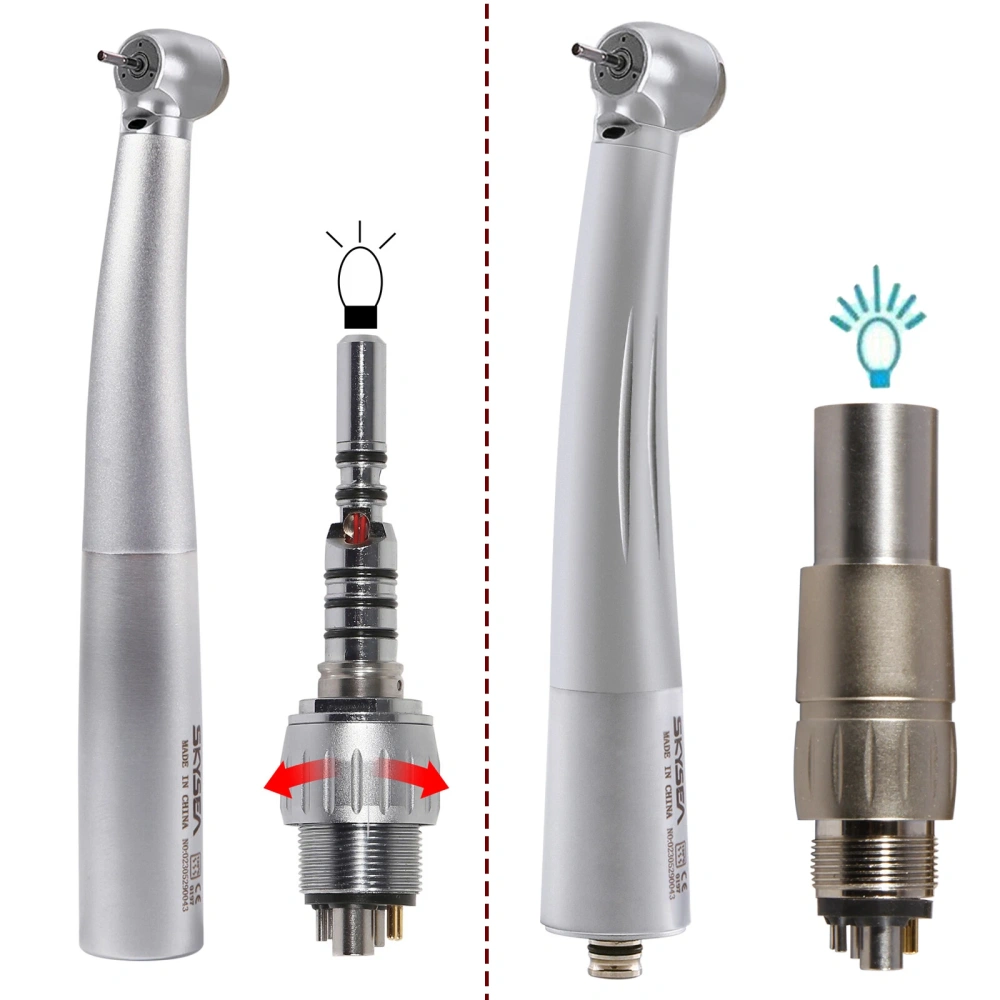 KaVo Style Dental Fiber Optic Turbine Handpiece /6-Hole LED Quick Coupler 360°