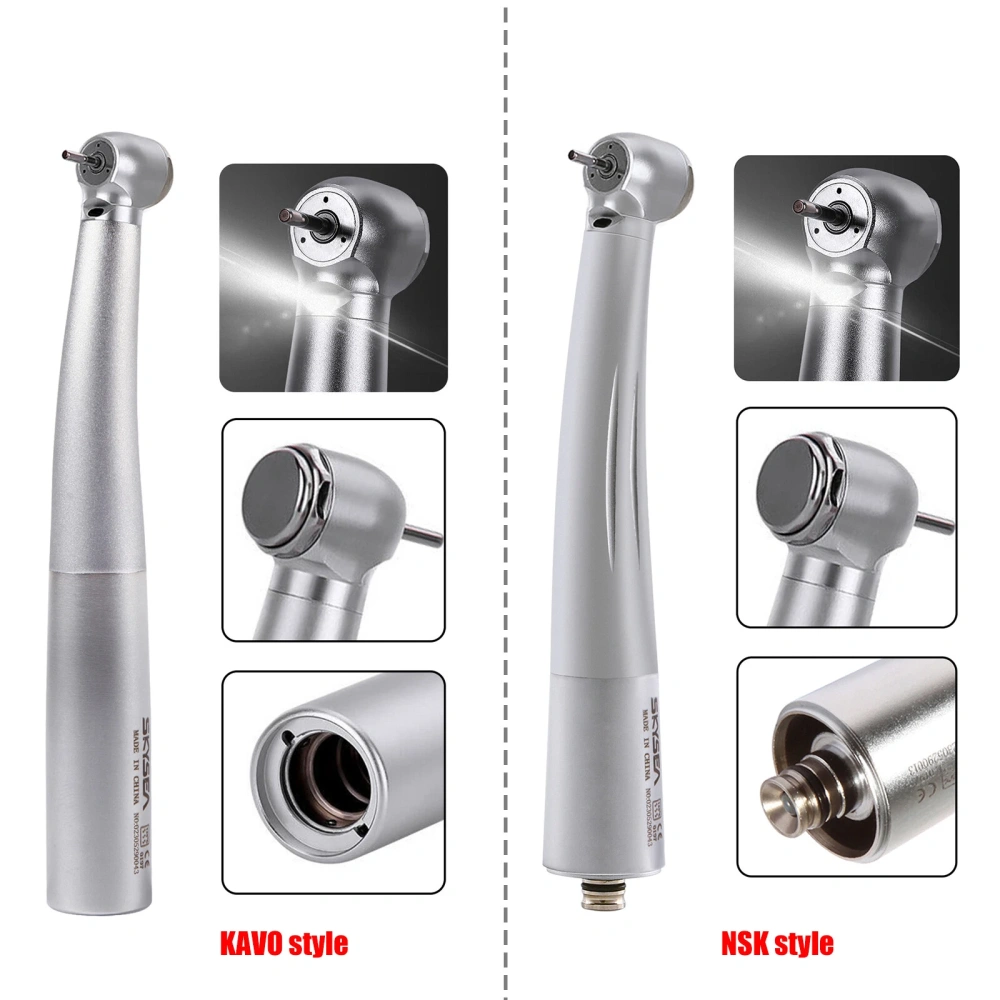 KaVo Style Dental Fiber Optic Turbine Handpiece /6-Hole LED Quick Coupler 360°