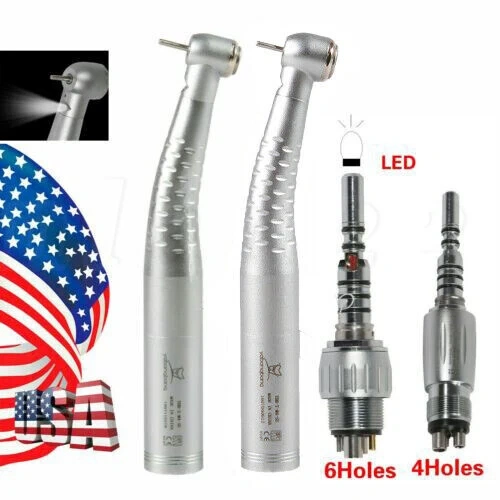 YABANGBANG Dental Fiber Optic LED High Speed Handpiece /+LED Quick Coupler 4H/6H